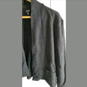 Eileen Fisher 100% Wool Dark Grey Blazer Size L